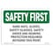 Signmission OSHA Sign, Hard Hats Gloves Glasses Safety, 24in X 18in Rigid Plastic, 24" W, 18" H, Landscape OS-SF-P-1824-L-10654 - alternate 1